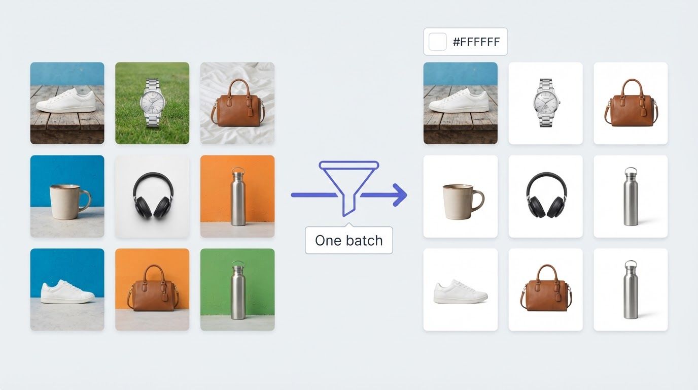 How to change background of image files in bulk for product catalogs